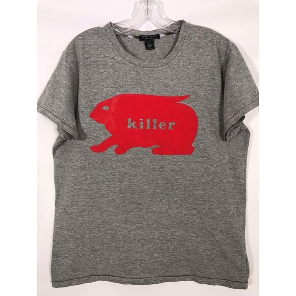 Marc Jacobs Killer Bunny Tee Gray Unisex Size L - Picture 1 of 7